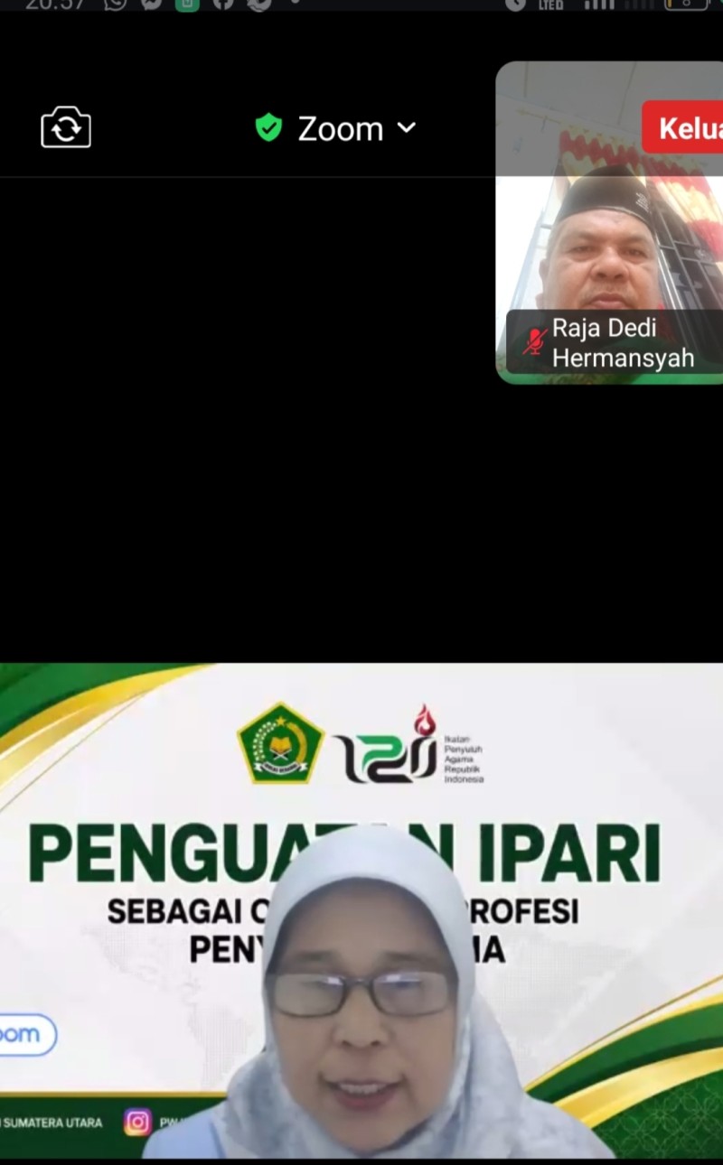 Tingkatkan Profesionalisme Penyuluh Agama, IPARI Sumut Gelar Penguatan Organisasi Profesi Secara Virtual