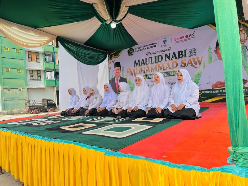 Gema Sholawat Warnai Maulid Nabi di Rusunawa Kisaran, Penyuluh Agama Islam KUA Sei Kepayang Turut Meriahkan