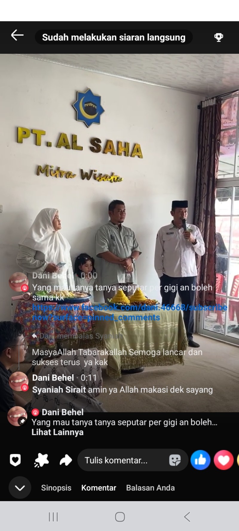 Penyuluh Agama Islam Samsir Damanik Hadiri Undangan dan Pimpin Acara Grand Opening Travel Umroh PT Al-Saha Cabang Air Joman